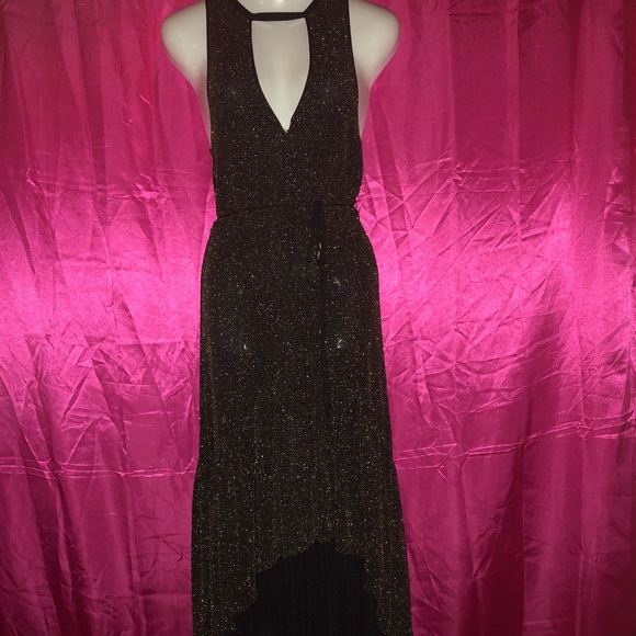 Shimmery gold black fishtail dress - Picture 4 of 7